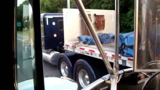 2007 Peterbilt 379 Legacy Flattop Running Down The Interstate [upl. by Anale855]