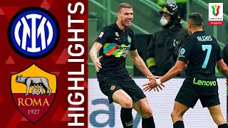 Inter 20 Roma  Džeko amp Sánchez Goals Send Inter Through  Coppa Italia Frecciarossa 202122 [upl. by Lamahj]