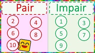 Les nombres pairs et impairs [upl. by Christophe]