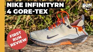 Nike InfinityRN 4 GORETEX First Run Review  The cushioned shoe gets a waterproof update [upl. by Tabina]