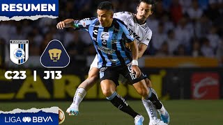 Resumen Querétaro vs Pumas  Liga BBVA MX  Clausura 2023 [upl. by Rojam]