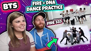 CHOREOGRAPHY BTS 방탄소년단 불타오르네 FIRE Dance Practice and DNA Dance Practice Reaction [upl. by Jr605]