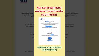 Important things you need to know before getting a DTI Permit  FAQs on how to register in DTI  BIR [upl. by Ylram168]