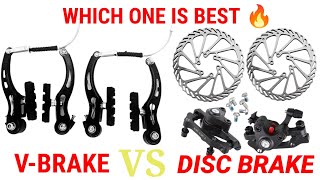 DISC BRAKE VS POWER BRAKE  DISC BRAKE VS VBRAKE  WHICH ONE IS BETTER [upl. by Nahpets]