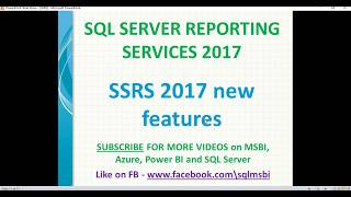 SSRS 2017 New Features  comments in ssrs [upl. by Dave]