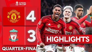 INCREDIBLE Old Trafford Thriller 🔥  Manchester United 43 Liverpool  Emirates FA Cup 202324 [upl. by Suravat]