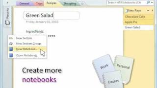 How to organize stuff in Microsoft OneNote 2010 [upl. by Haeluj]