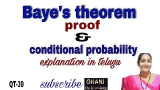 Bayes theorem Conditional probability Gnani the knowledge [upl. by Ykcul]