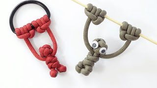 Make a Hanging Monkey Paracord Buddy Key Fob or Bar Gymnasts  CbyS Design  Paracord Crafts [upl. by Fiorenze13]