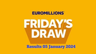 Euromillions draw live 05 January 2024  euromillions live tonight Draw 1701 [upl. by Vivianne88]