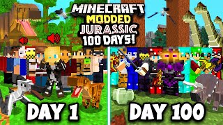 I Spent 100 Days in a Minecraft MODDED YOUTUBER SMP This is what happened [upl. by Ellehsar465]