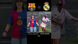 Visca Barca ❤️ vs Hala Madrid🤍 football viscabarsa halamadrid barcelona realmadrid trending [upl. by Tarabar]