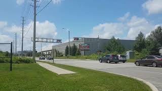 Orangeville Brampton Railway southbound at Creditview Rd in Mississauga ON on July 15 2017 [upl. by Ammej]