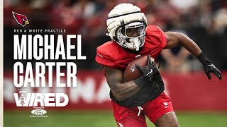 Michael Carter Mic’d Up Red amp White Practice  Arizona Cardinals Wired [upl. by Atekal122]