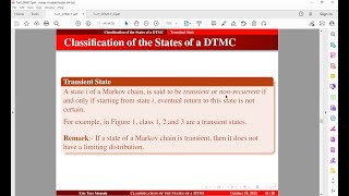 Transient State Ergodic Markov Chains Aperiodic amp Periodic States  Tutorial 7 K [upl. by Farah998]