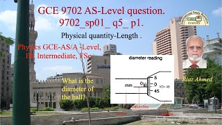 Title 9702sp01q5p1 Physical quantity length ASLevel Physical quantity length question ch11 [upl. by Schellens]