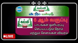 KalviTvOfficial Kalvi Tv Live 6th Std Kalvitholaikatchi Channels ListVasanthTvSathyamTvScvKalvi [upl. by Ecilegna]