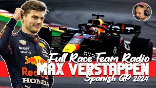 MAX VERSTAPPEN FULL RACE TEAM RADIO  SPANISH GP 2024 [upl. by Aiden]