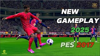 PES 2017 GAMEPLAY MODIFICATION 2025 [upl. by Kriss]