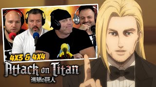 First time watching Attack on Titan reaction episodes 4x3 amp 4x4 SUB [upl. by Anahahs880]