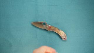 Spyderco Dragonfly Tattoo C28PT  video demo [upl. by Adaline180]