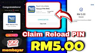 FREE RM5  Claim Reload PIN RM5 Touch N Go Yang Terbaru 2024 [upl. by Nedearb935]