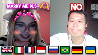 Anti Simp Polyglot Rejects Girl in 8 languages 👋👋 [upl. by Ardnassak765]