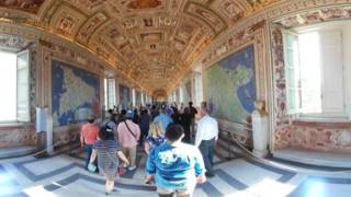 360VR tour 18 Vatican Museums バチカン市国のバチカン美術館 世界一周ハネムーン virtual tour [upl. by Marley]