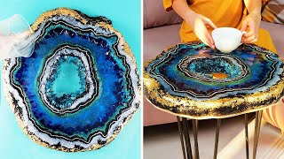 Epoxy resin projects with unique designs  DIY Epoxy resin crafts [upl. by Ocinom]