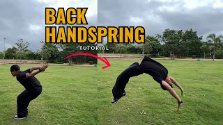 Quick back handspring tutorial in 4 easy steps by Bimal Rana [upl. by Ylam567]