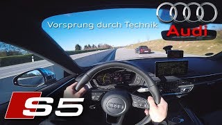 270kmh in new Audi S5 354Hp TOP SPEED on German Autobahn✔ [upl. by Iney378]