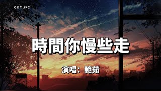 時間你慢些走  範茹『我說時間你慢些走 有些往事它在心頭』（動態歌詞Lyrics Video） [upl. by Ihsar510]