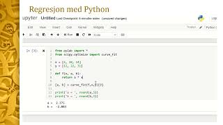S2  Modeller  Regresjon med Python [upl. by Ellie946]