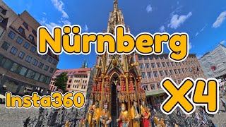 🇩🇪🏰🛴🌍 Nürnberg Altstadt Unterwegs mit der neuen Insta360 X4 4K🎥 [upl. by Ianej]