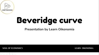 BEVERIDGE CURVE  MACRO ECONOMICS  LEARN OIKONOMIA [upl. by Nairad]