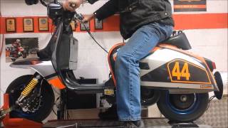 LAMBRETTA GP SUPER MONZA on the dyno [upl. by Yeknarf794]