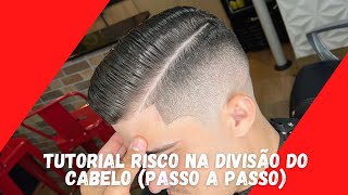 TUTORIAL RISCO NA DIVISÃO DO CABELO [upl. by Noryk]