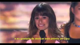 Discurso de Lea Michele sobre Cory Monteith no Teen Choice Awards LEGENDADO [upl. by Ytomit]