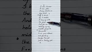 Pretty girl song lyrics prettygirl handwriting [upl. by Atazroglam]