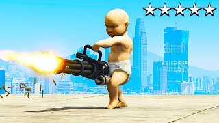 PLAYING GTA 5 AS A NEW BORN BABY GTA 5 Mods [upl. by Oniotna508]