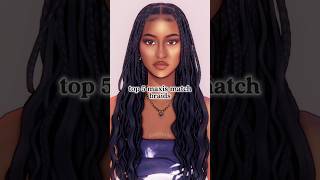 ☆ Top 5 Maxis Match CC braids ☆ I 😍🔥 thesims4 maxismatch ccfinds sims4cas ccfinds [upl. by Kohsa]