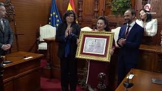 Acto de entrega a María Vargas como Hija Predilecta de la Ciudad [upl. by Lowry675]