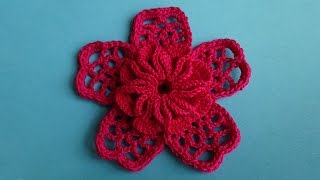 Crochet flower Вязаный цветок 68 [upl. by Eselrahc]