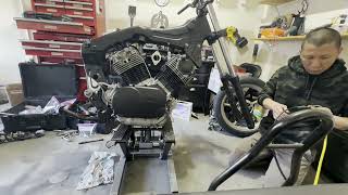 Q Project 2Virago XV920  Part 1  Engine and Frame assembly [upl. by Nadia802]