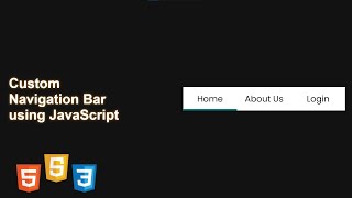 Custom Navigation Bar using JavaScript  javascriptprojects navigationbar [upl. by Bernardi290]