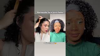 Penteado para cabelo cacheado migssalonline curlyhair cacheadas [upl. by Iahcedrom]