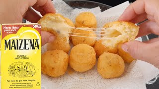 Bolinho de Queijo MUITO FÁCIL com Maizena [upl. by Boru]