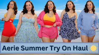 MASSIVE Summer Vacation American Eagle and Aerie Try On Haul [upl. by Devondra]