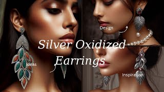 Stunning Leaves Inspired Silver Oxidized Drop Earring Design Ideas amp Inspiration Jewelry Designer [upl. by Olotrab]