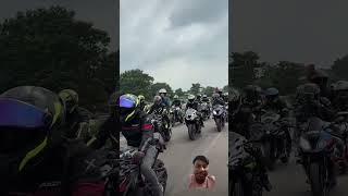 Biker lineup automobile motorcycle motovlog ytshorts rider superbike kawasaki shorts [upl. by Keyser]